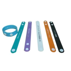 button silicone wristbands